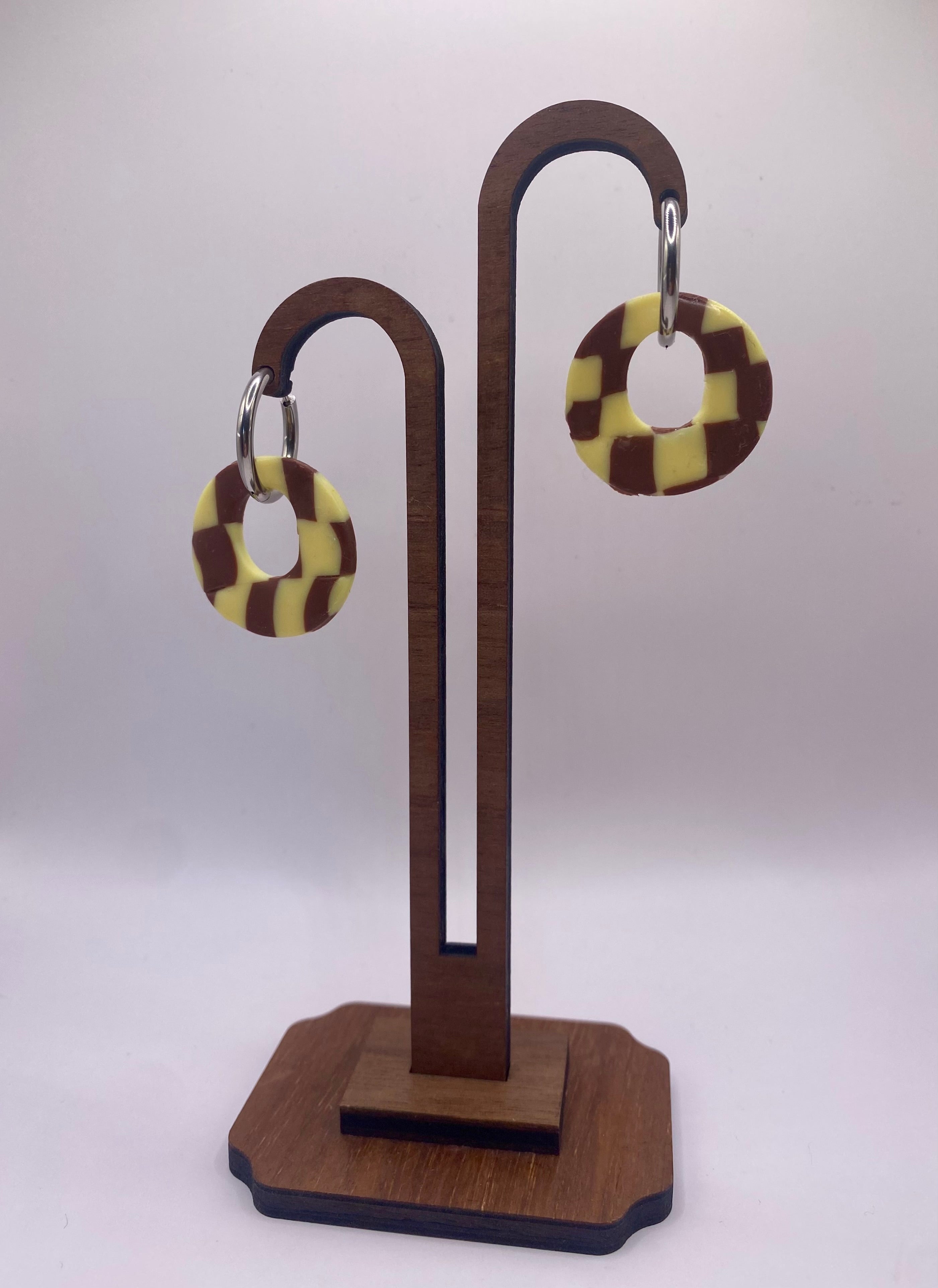 Boucles rondes damier