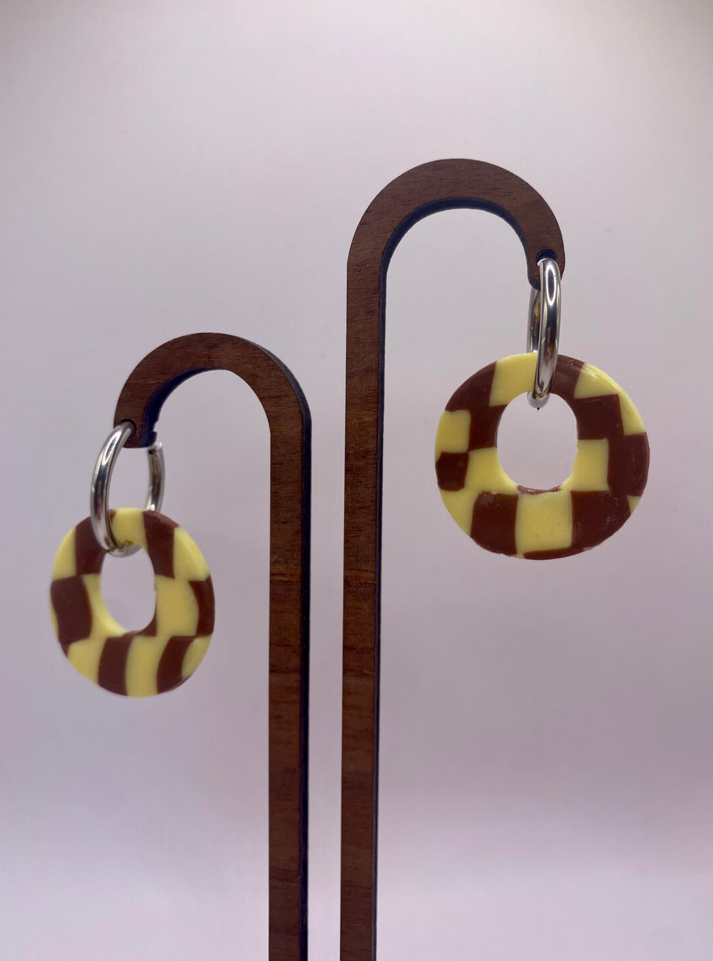 Boucles rondes damier