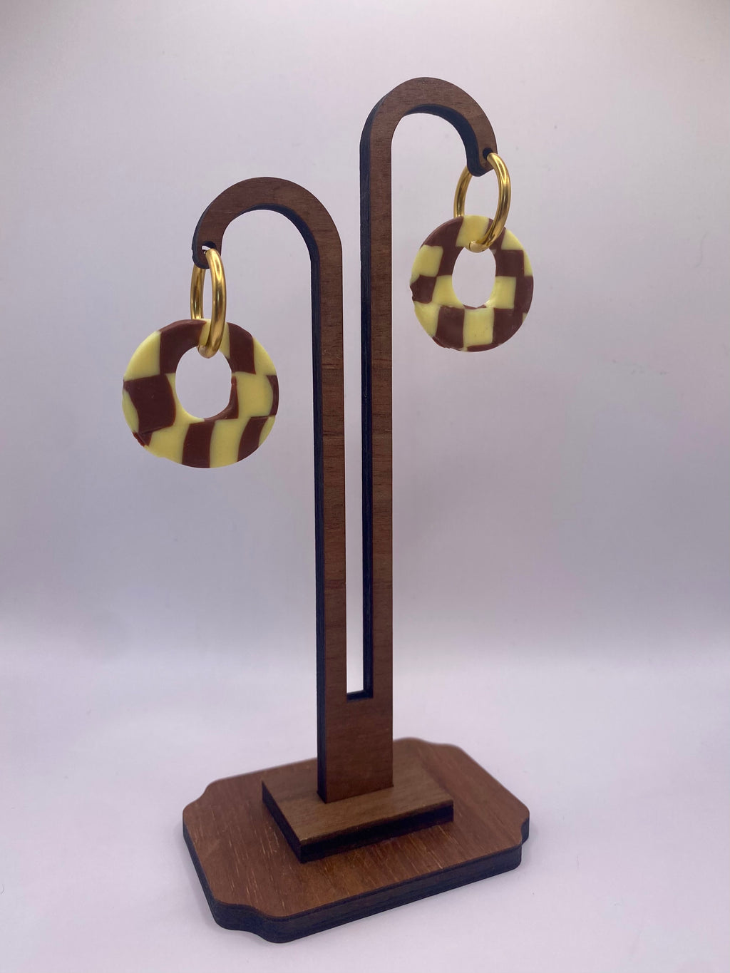 Boucles rondes damier