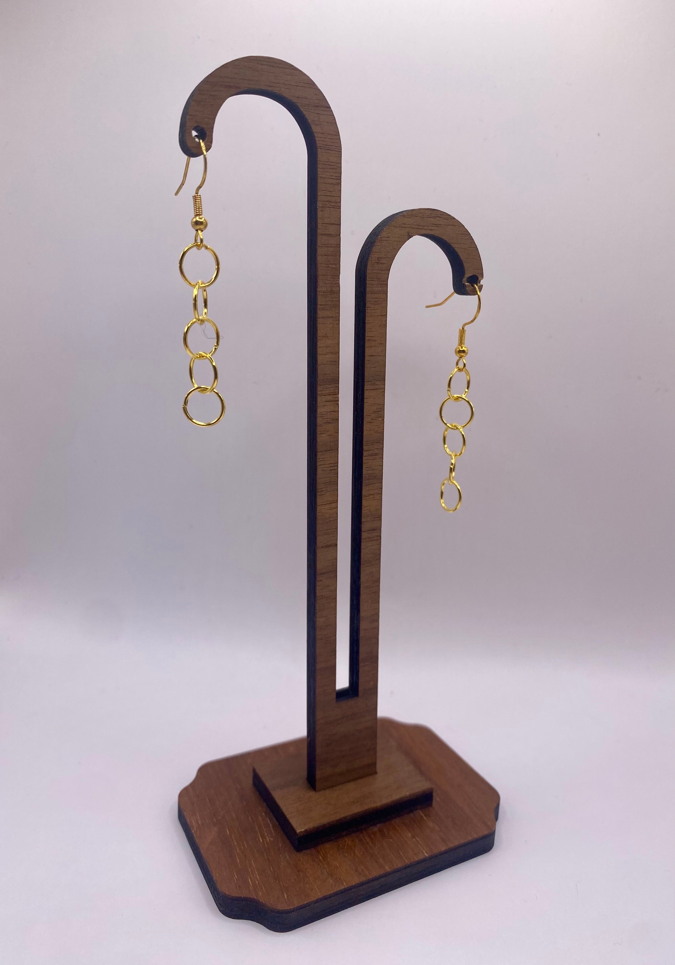 Boucles pendantes dorés