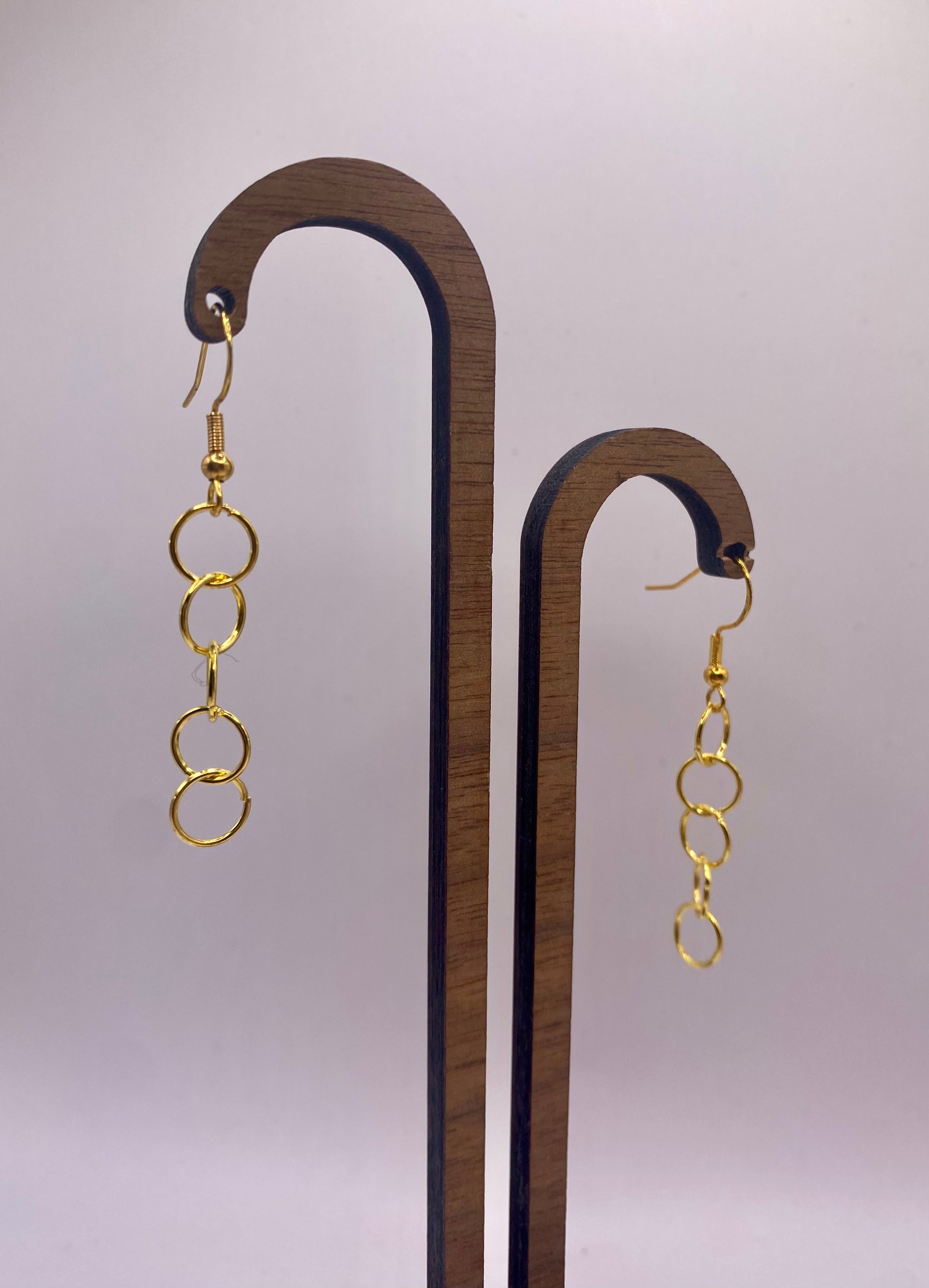 Boucles pendantes dorés