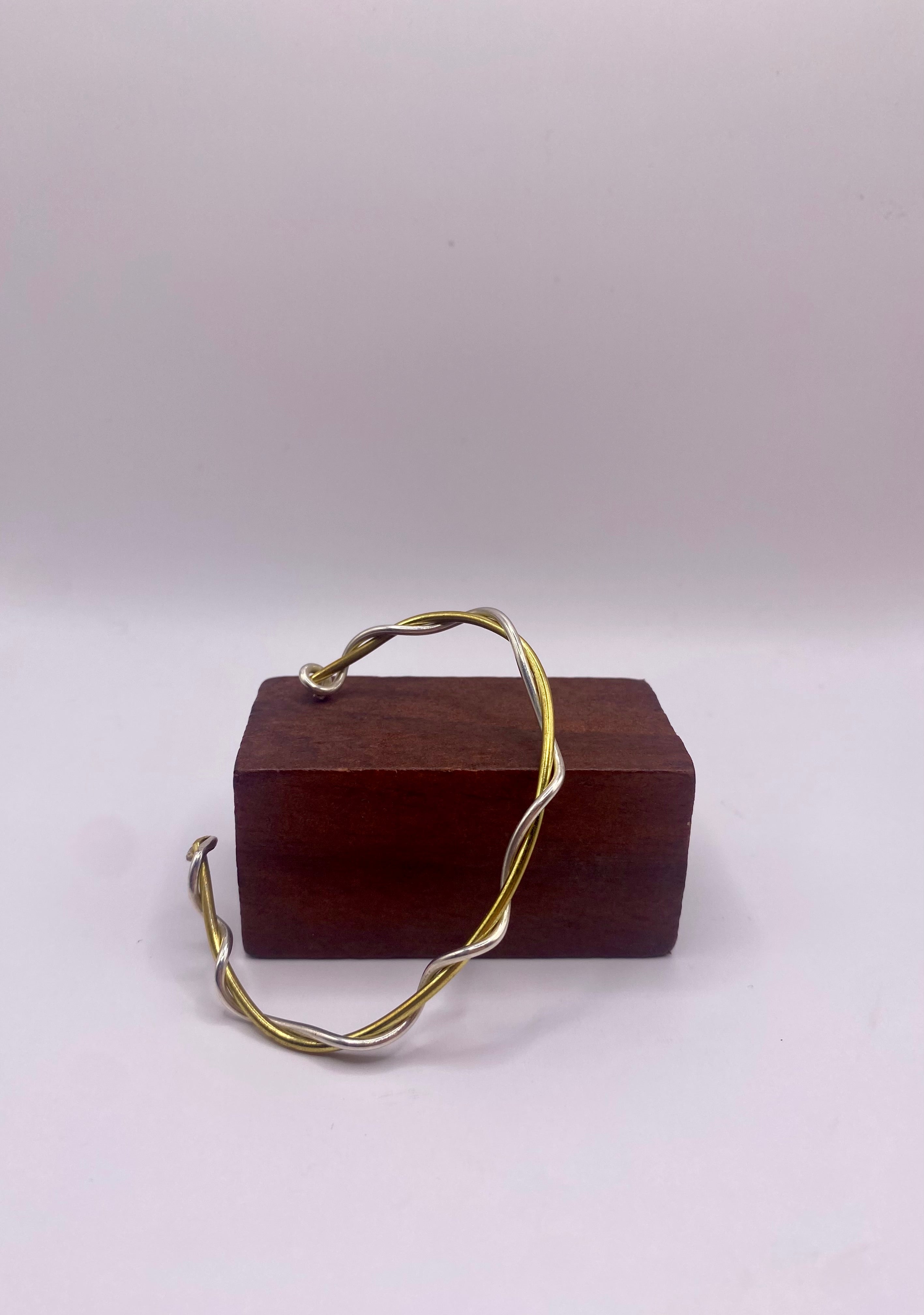 Bracelet ROUSSEAU argenté et laiton